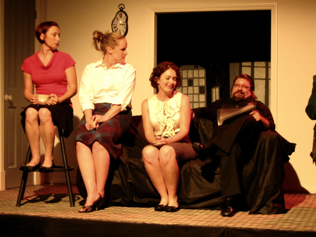 Betsy finds solace from her fellow teachers (L-R: Monica Greene, Cj Merriman, Areti Athanasopolous & Jay Bogdanowitsch)